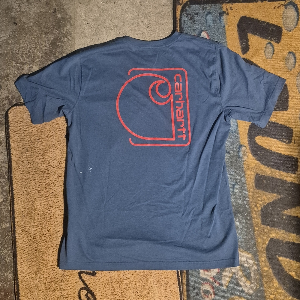Carhartt Relaxed Fit Lightweight Slate Blue Pocket Tee